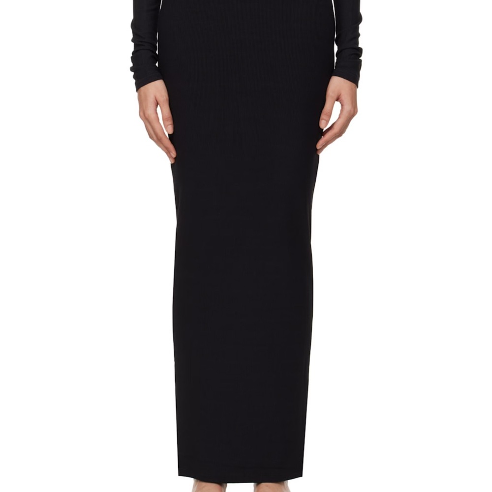 SKIMS Soft Lounge Black Maxi Pencil Skirt